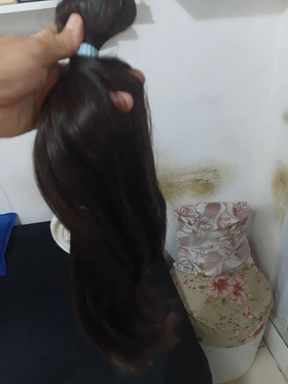 Cabelo preto 50 cm,1 kilo e 50 gramas - Foto 3