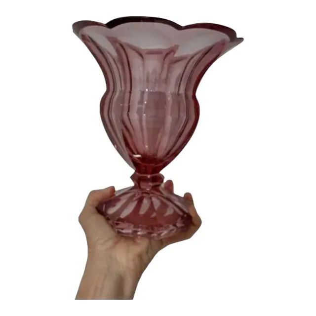 Floreira Vaso Rosa Cristal Borda Lapidada Robusta  - Foto 3