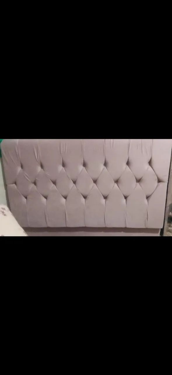 Cabeceira de cama rosa casal simples