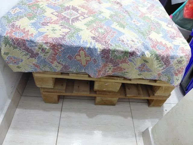 Cama Solteiro Palete Euro e Tratado + Colchão | kit Completo - Foto 4