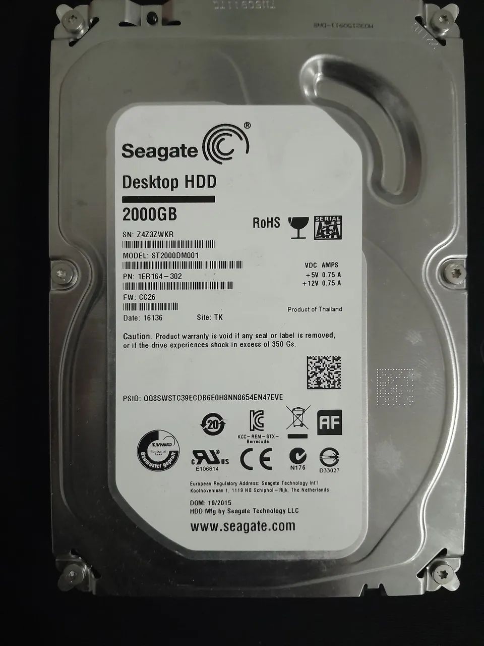 HD Seagate 2TB