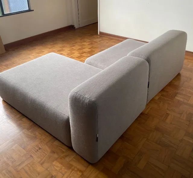 Sofá bipartido chaise estudio bola + tok stok - Foto 4