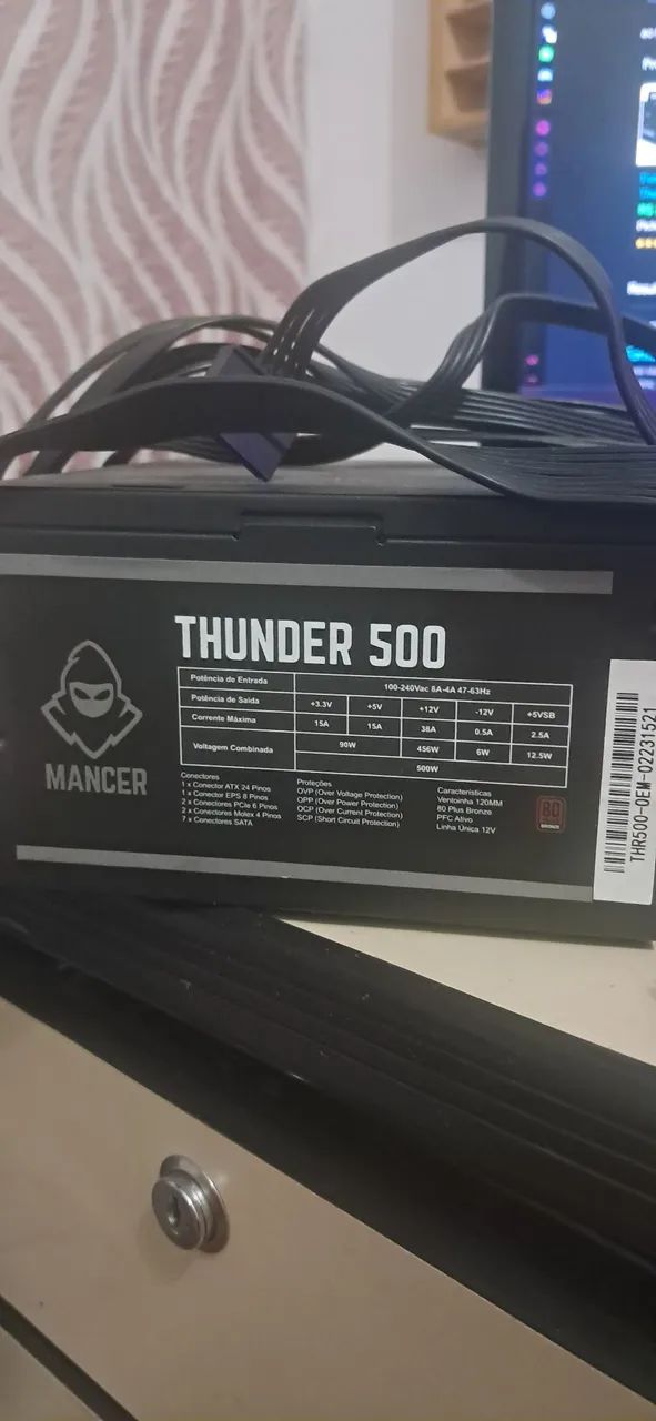 Fonte Thunder 500W 80Plus Bronze