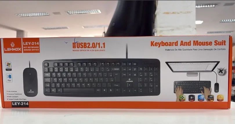 Teclado e mouse USB - ENTREGA A DOMICÍLIO 