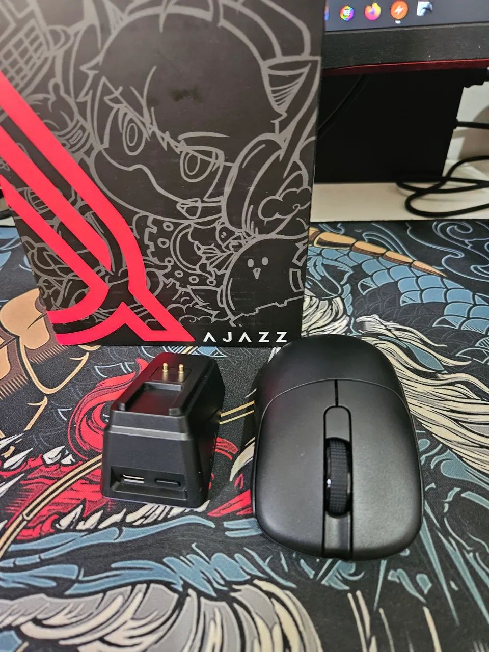 Mouse Ajazz Aj179P com dock de carregamento  - Foto 3
