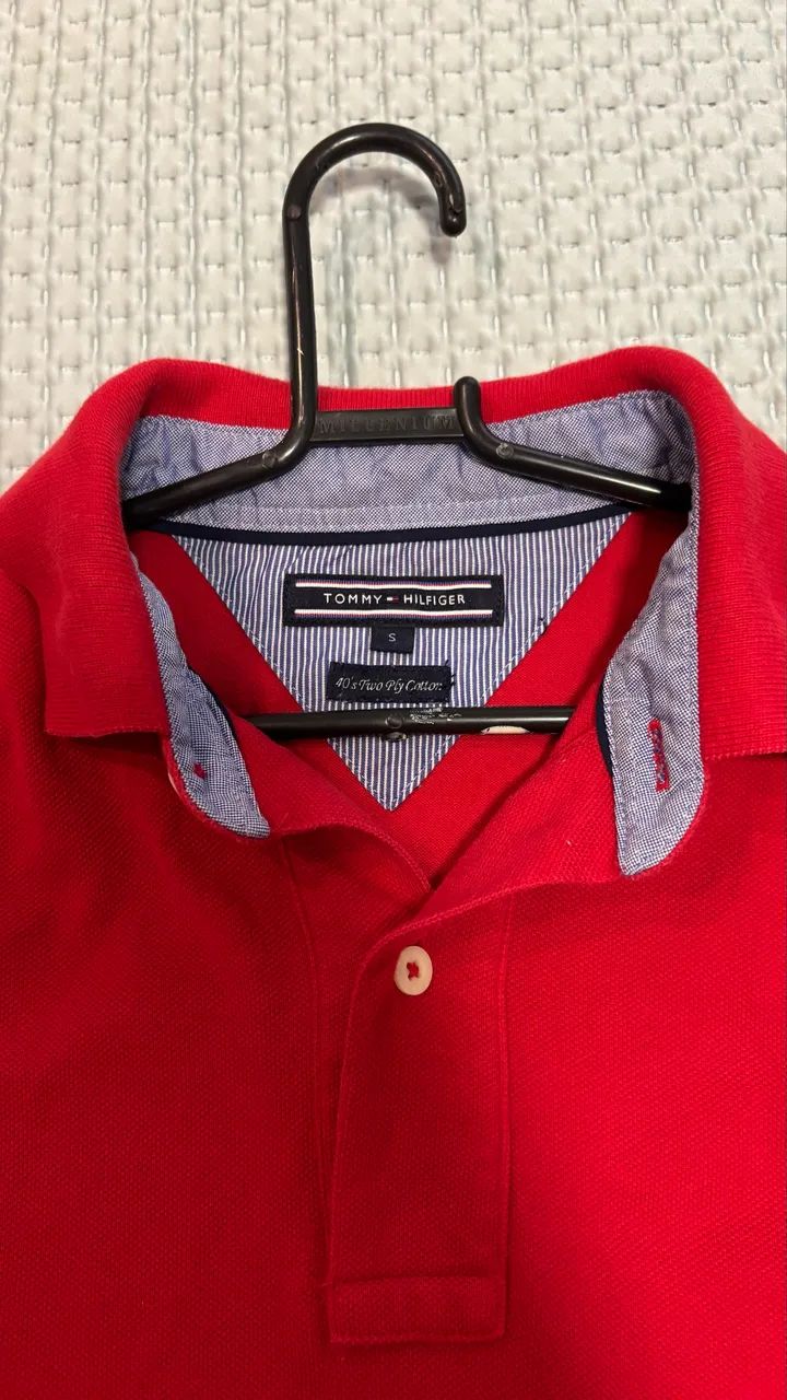 Polo Tommy Hilfiger Vermelha-P - Foto 3