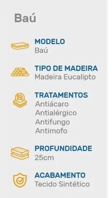 Cama box baú solteiro seminona preta - Foto 5