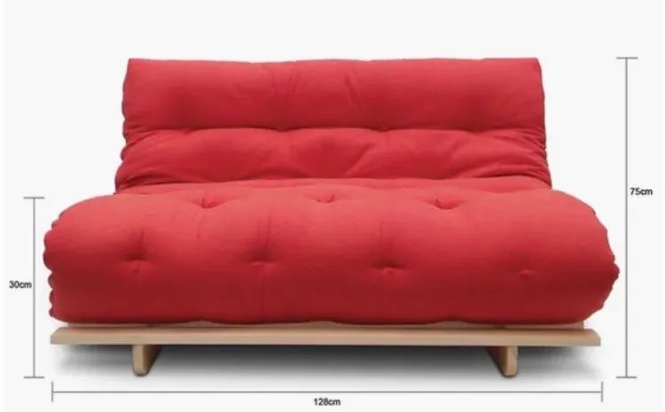 Sofá-cama Futon Slim S 02 Lugares Cor Vermelho  - Foto 5