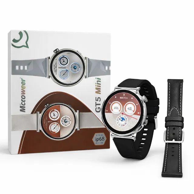 Relógio Smartwatch Redondo Microwear Gt5 Mini 41mm Séries 11 Feminino Infantil Ips ChatGPT - Foto 2