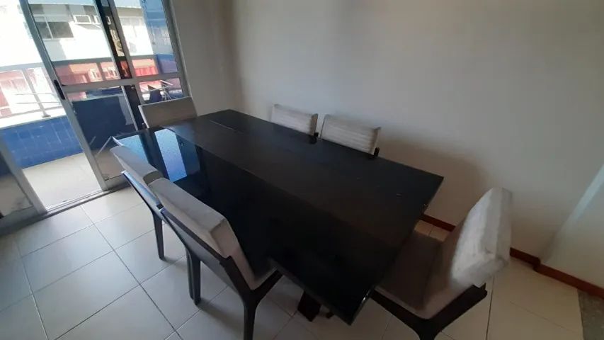 MESA DE JANTAR RETANGULAR 2,00X1,00 mt - 6 CADEIRAS - MADEIRA MACIÇA