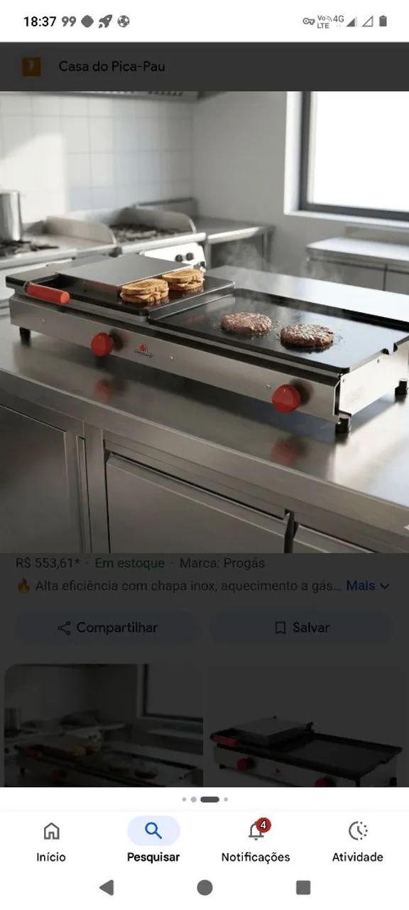 Chapa a gás 
