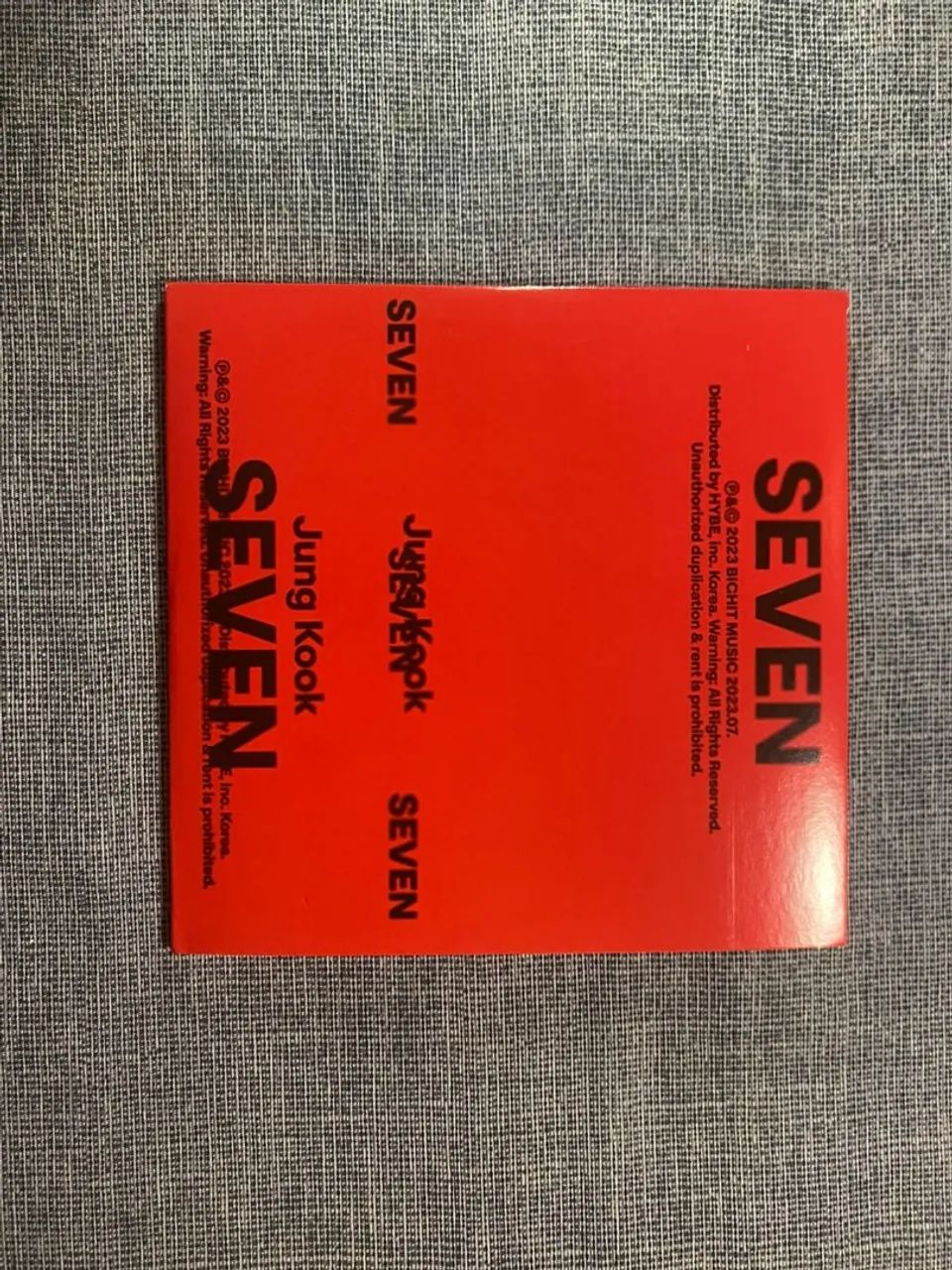 CD Single: Jungkook - Seven