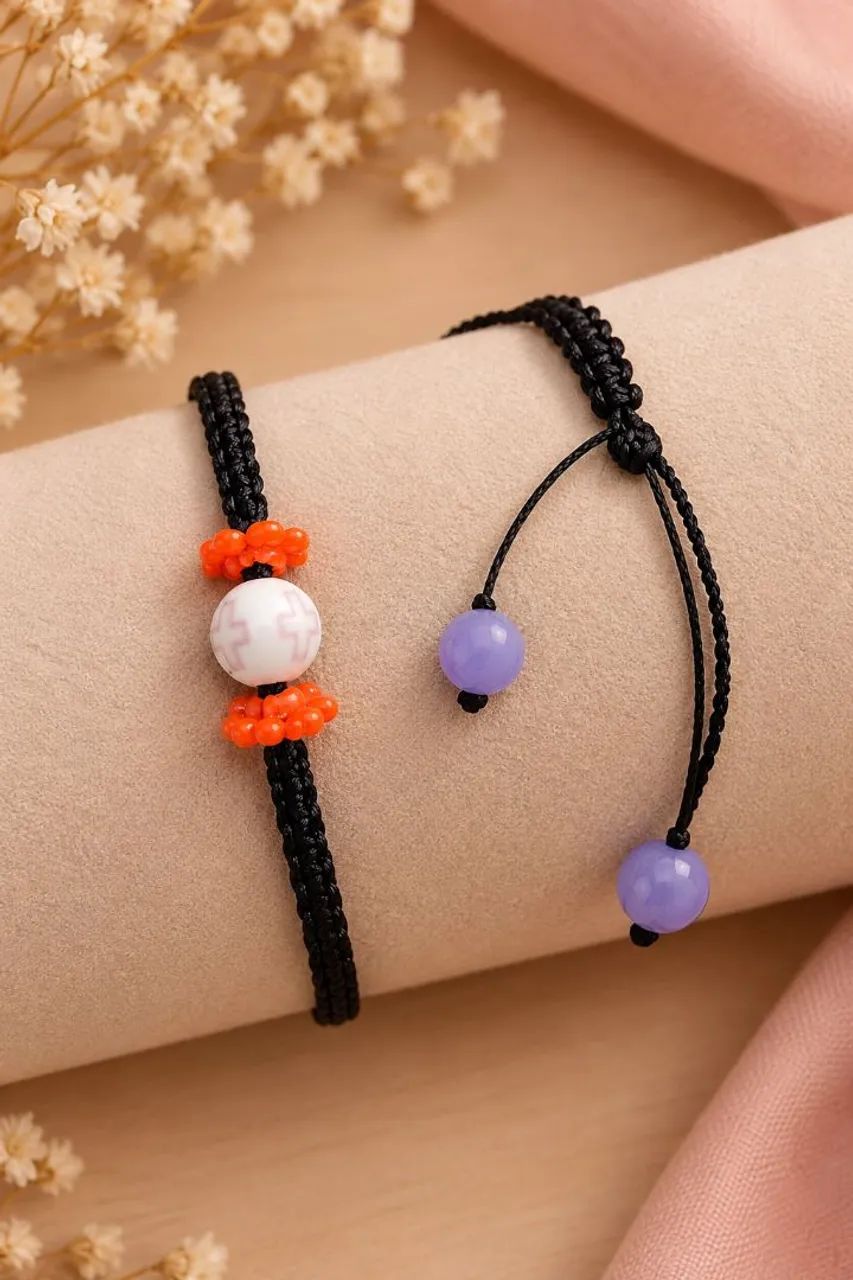 Pulseira de macramé ajustável  - Foto 4