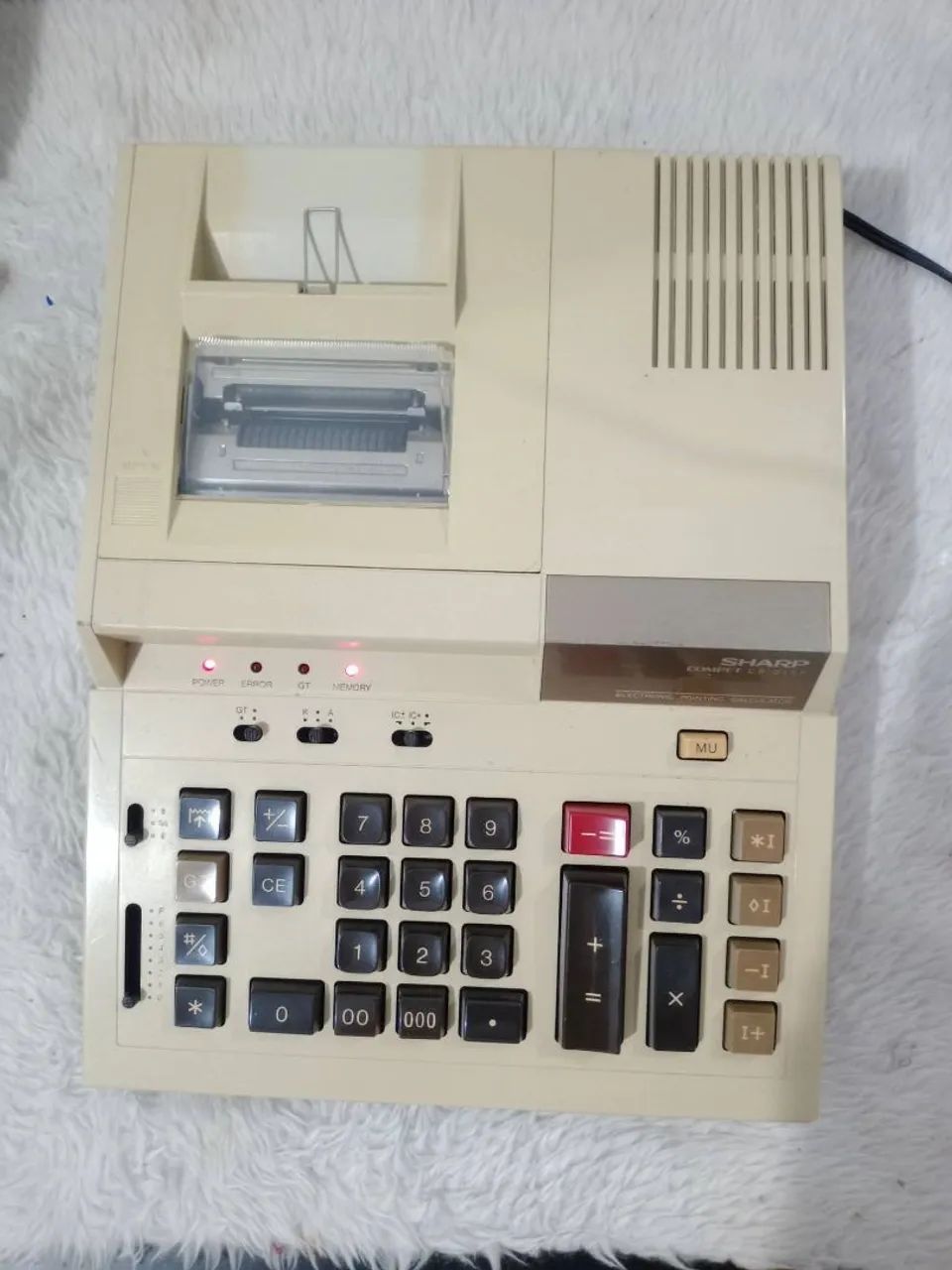 Vintage Sharp Compet Cs 2181 Desktop Calculator. Beige.