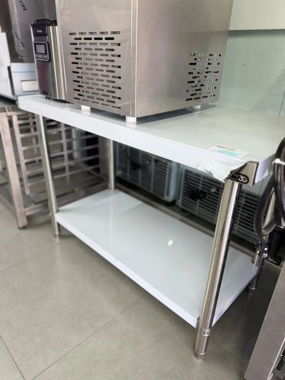 MESA INOX 1200X600X850 COM SUBMESA - URUMAX - Foto 3