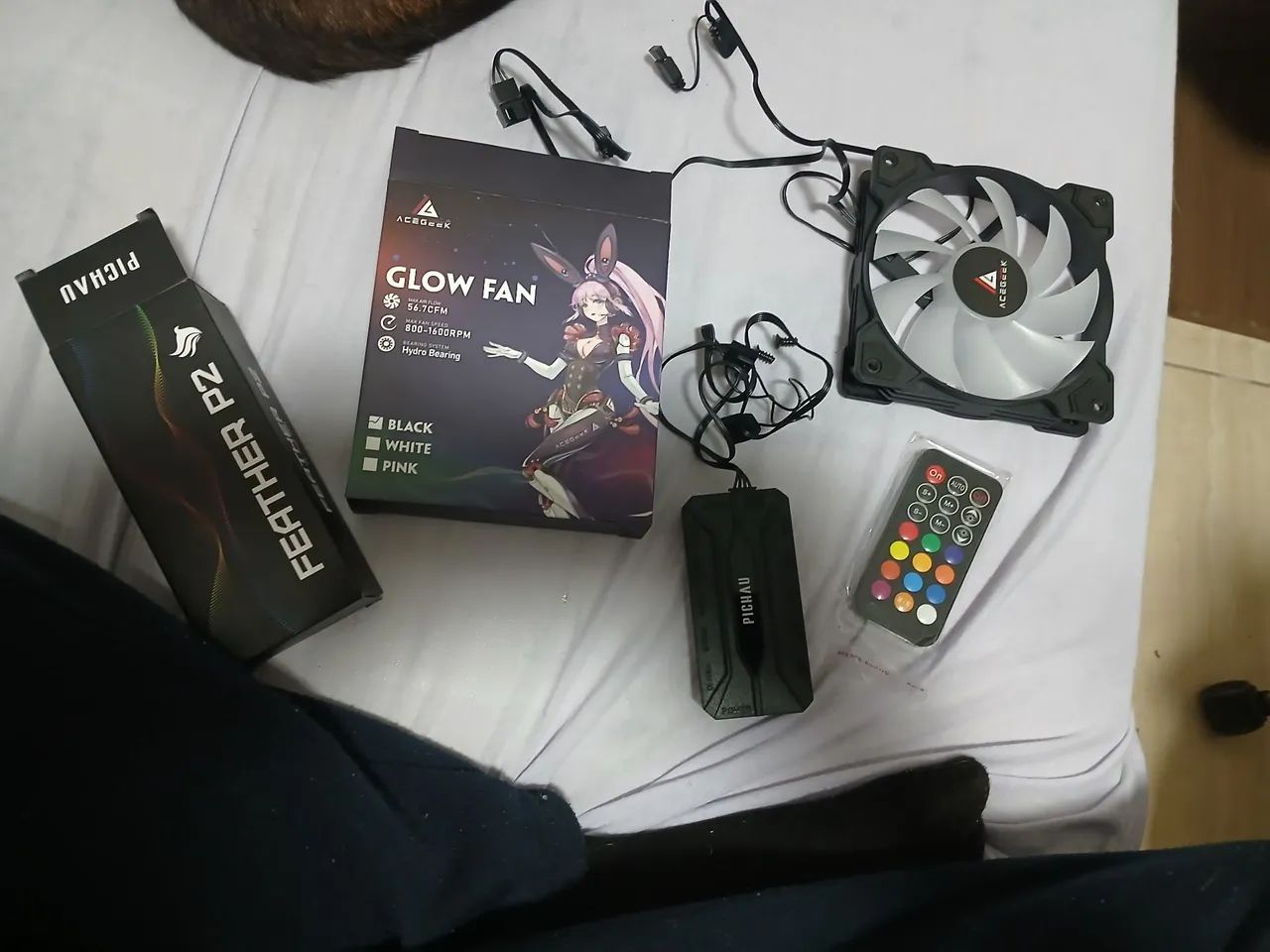 Kit de 5 ventoinha de pc argb com controladora  - Foto 3