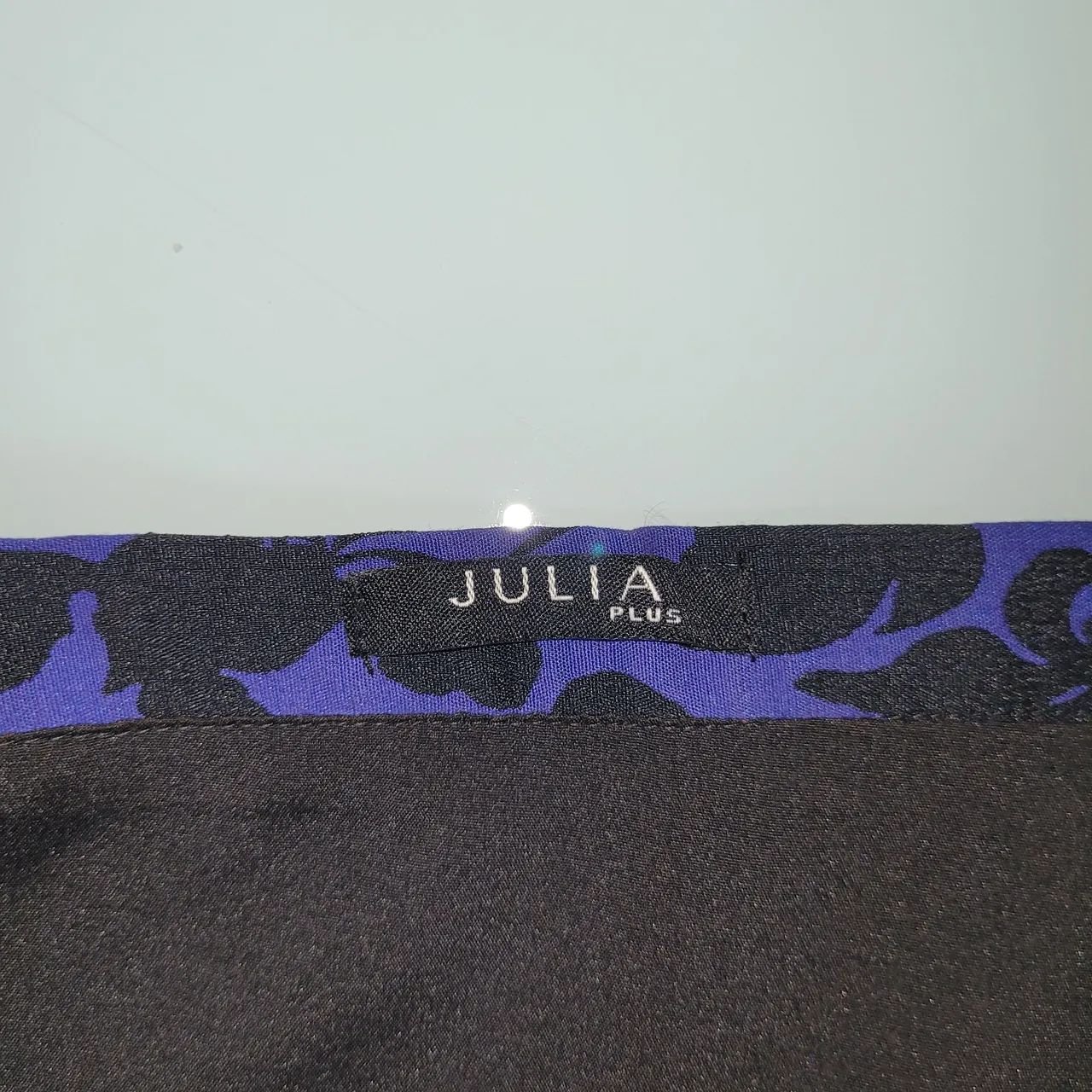 Saia estampada plus size (azul e preto) - Nova - Foto 3