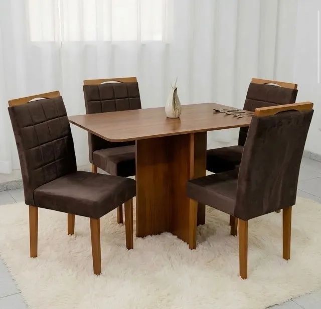 Conjunto Treviso 120 com 4 Cadeiras