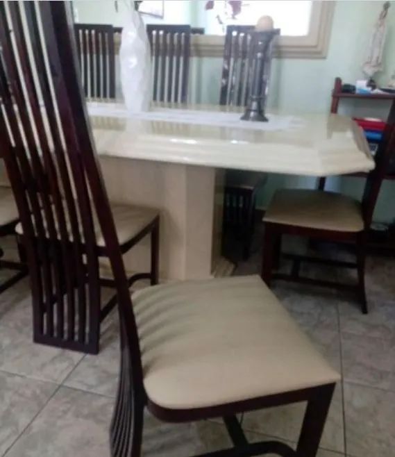 Só esta semana! Mesa Requinte com 4 cadeiras cabe até 8 cadeiras  - Foto 5