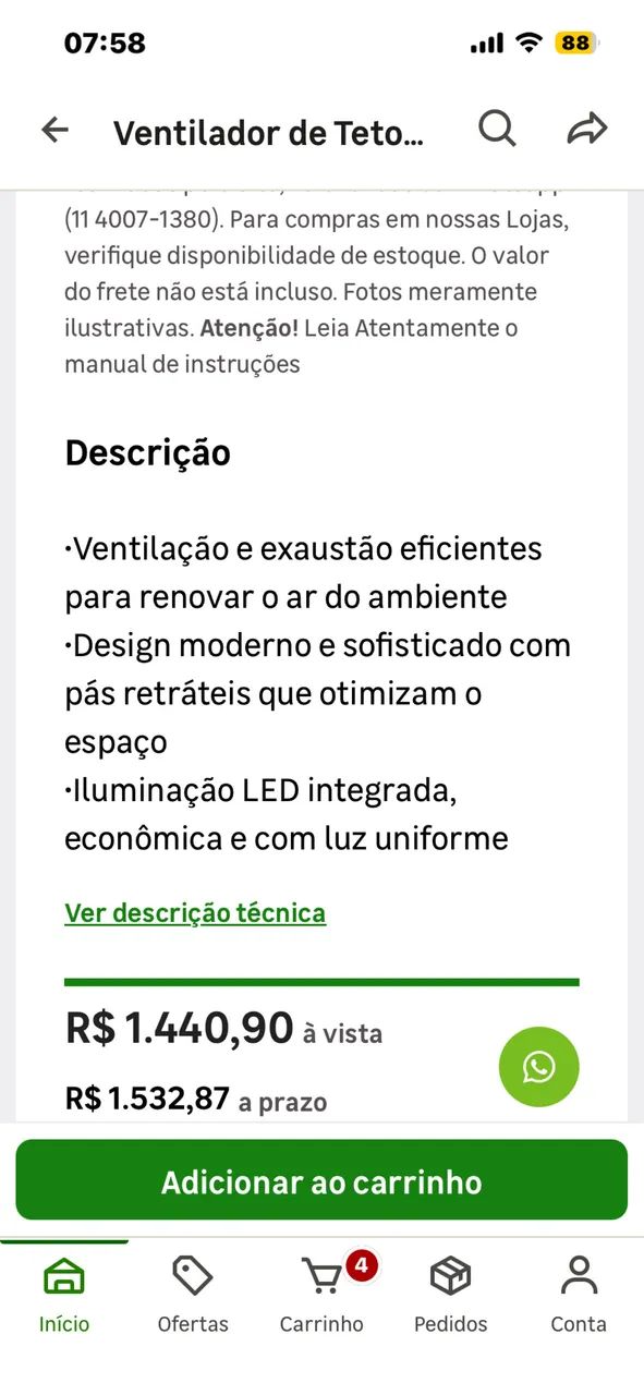 Lustre e ventilador de teto - Foto 3