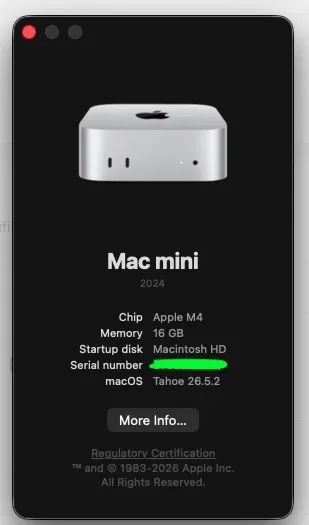 Apple Mac Mini M4 - 16gb - 512gb - Garantia Apple Care até 29/09