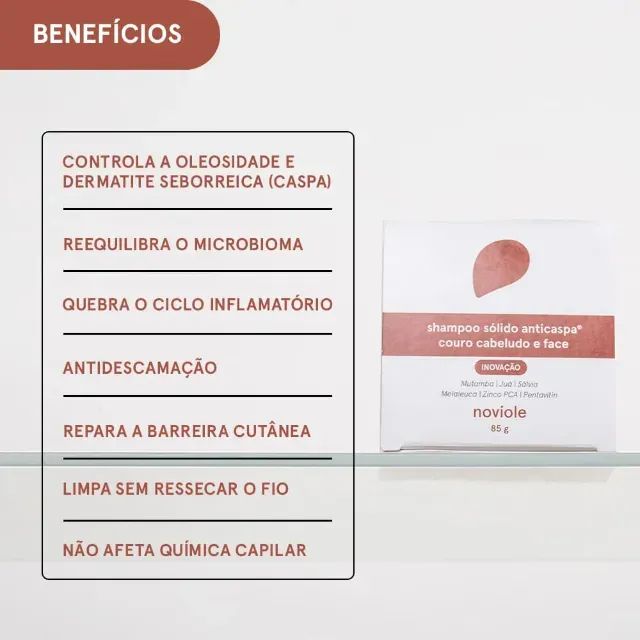 Shampoo Sólido Anticaspa Sebocontrol DS 85g - Foto 4