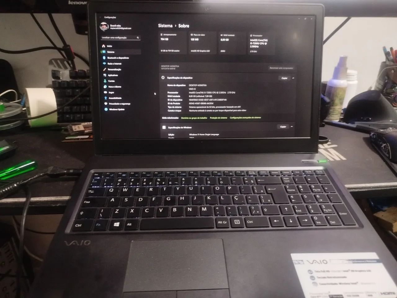 ◇良品◇上級ハイスペック！高速Corei5！爆速SSD！RAM8GB！VAIO Sony Vaio Core i5 7° 8gb Ram SSD 256 HD 500 - Notebooks - Jardim