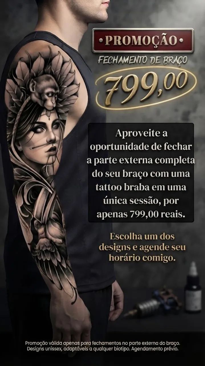 Promoção tatuagem R$ 799