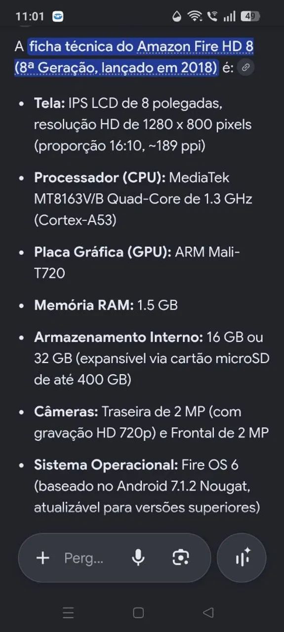 Tablet Amazon 8 8a geração perfeito - Foto 3