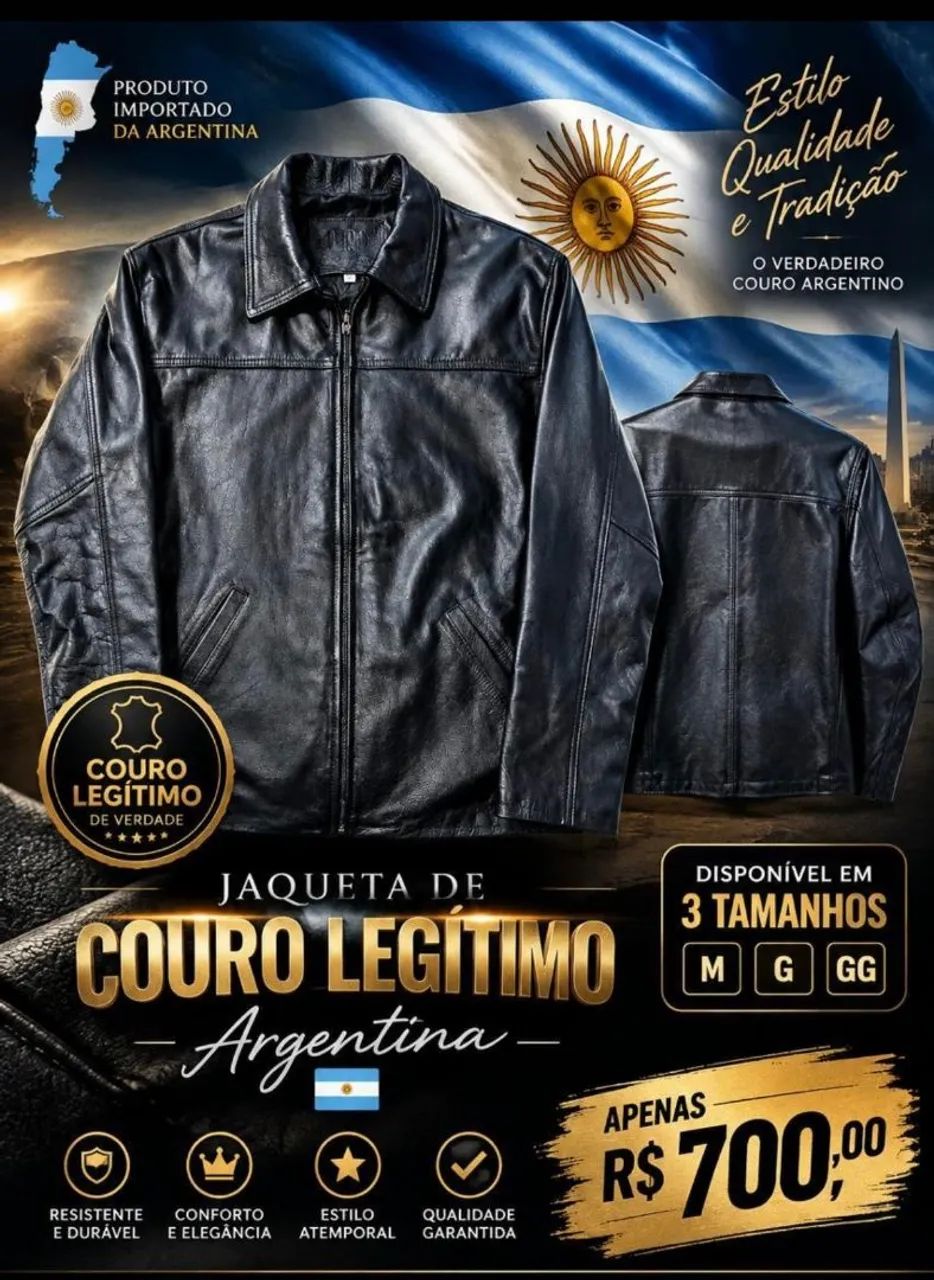 Jaqueta de couro NOVA