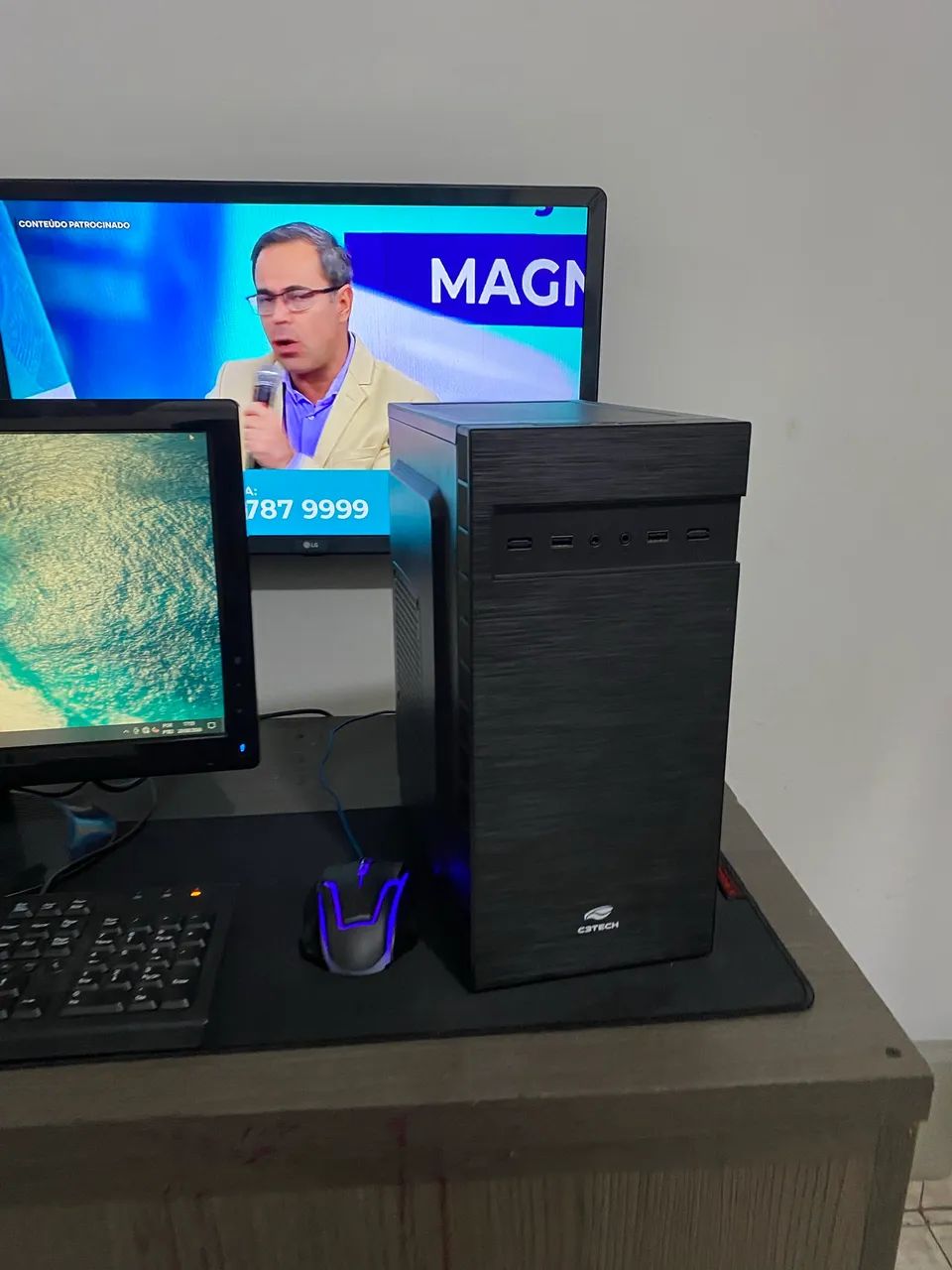 Computador Intel core i5 3.4Ghz 8gb Ssd 120gb Monitor LED 19 Aoc Polegadas Windows 11 - Foto 4