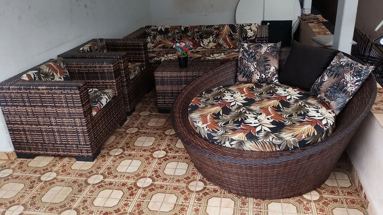 Conjunto de sofá de alto padrão de área externa  - Foto 5