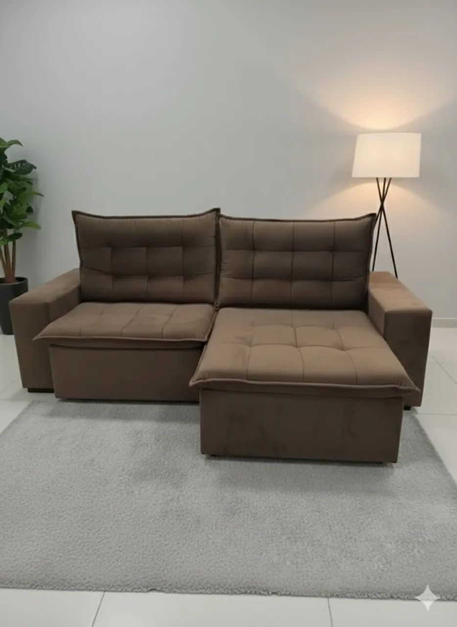 Sofa retratil e reclinavel amora marrom (trabalhamos com outros modelos)