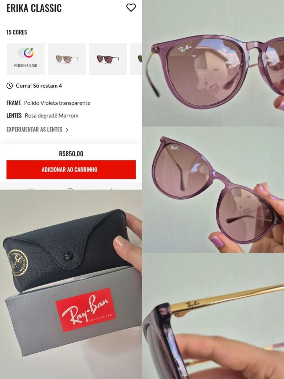 Rayban Novo modelo Erika