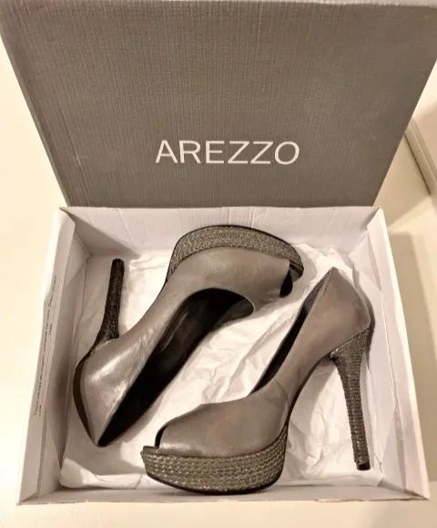 SAPATO AREZZO EM COURO CINZA CHUMBO Nº 37 - Foto 4