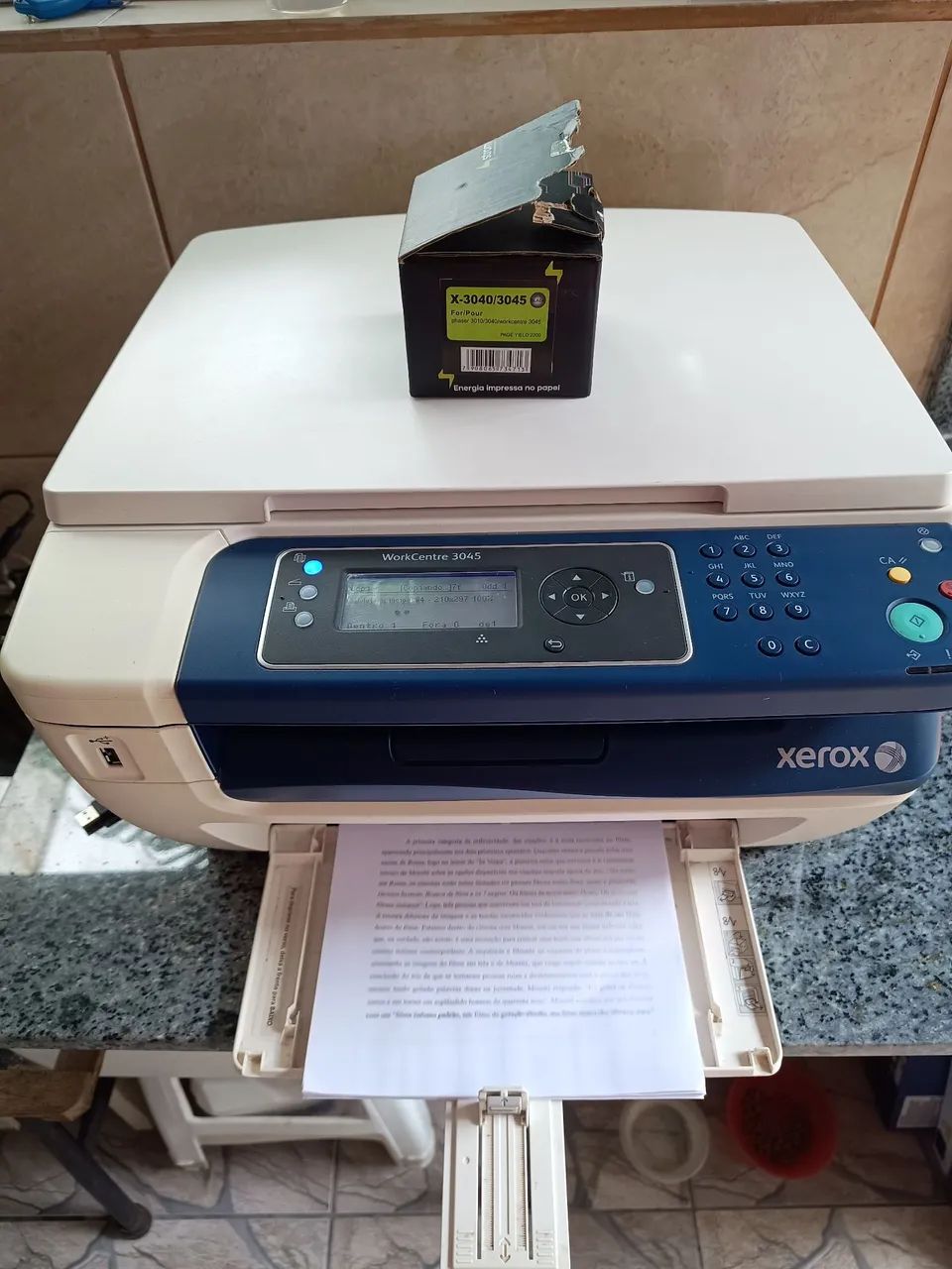 Vendo Impressora multifuncional Xerox workcentre 3045, monocrática, funcionando. LEIA. - Foto 2