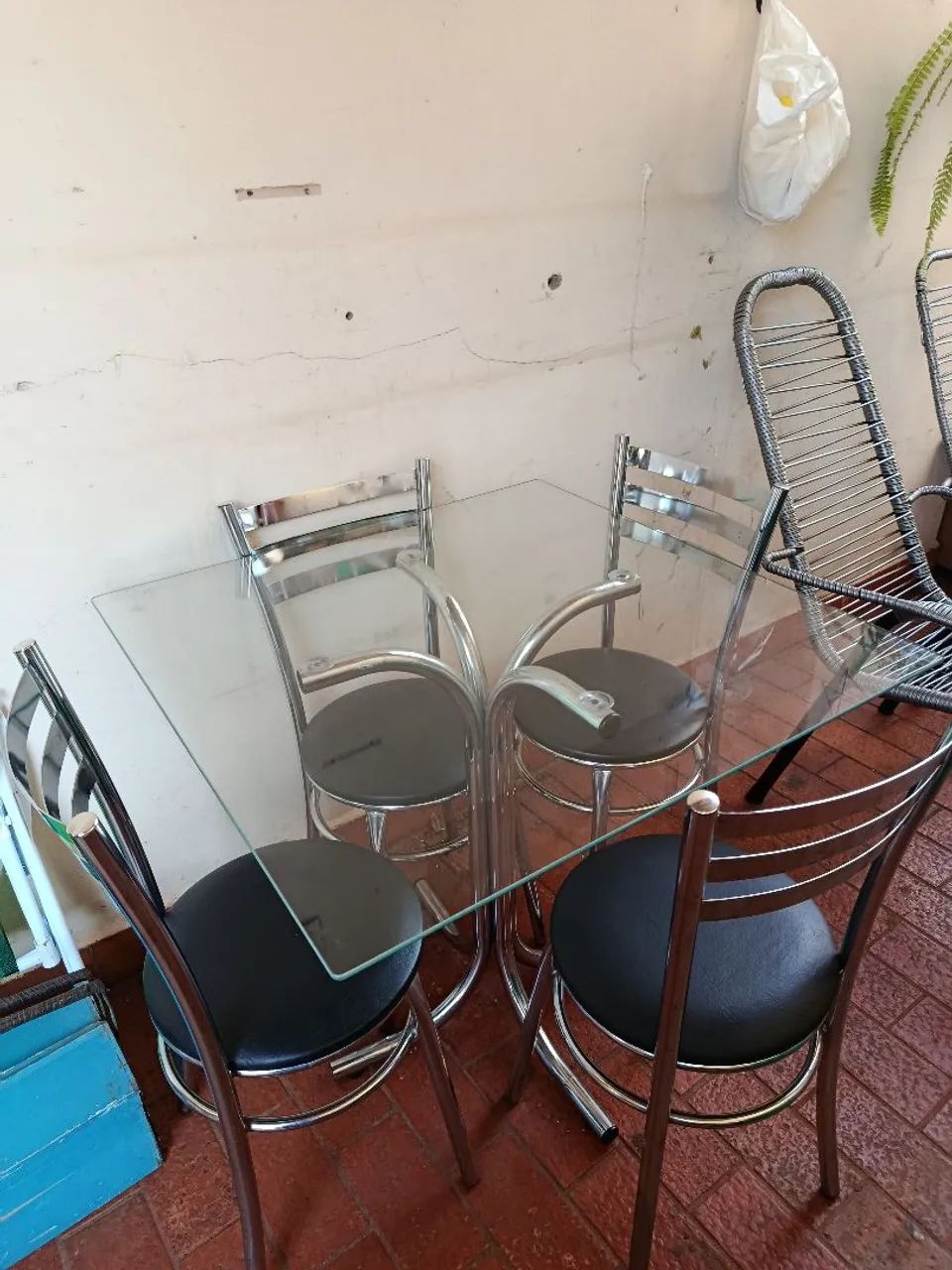Mesa tampa de vidro 