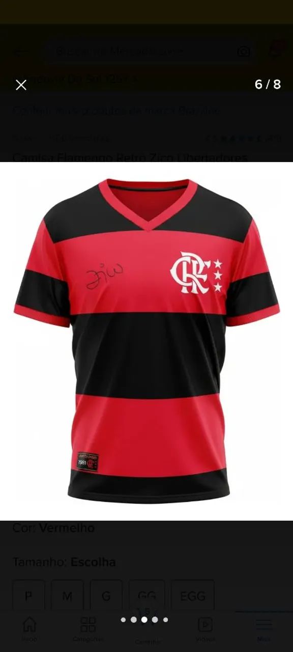 Camisa Flamengo retrô Zico Original  - Foto 3