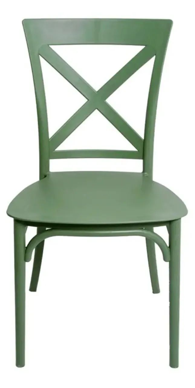 Cadeira verde estilo bistrô, semi nova, nunca utilizada. Linda e resistente. - Foto 2