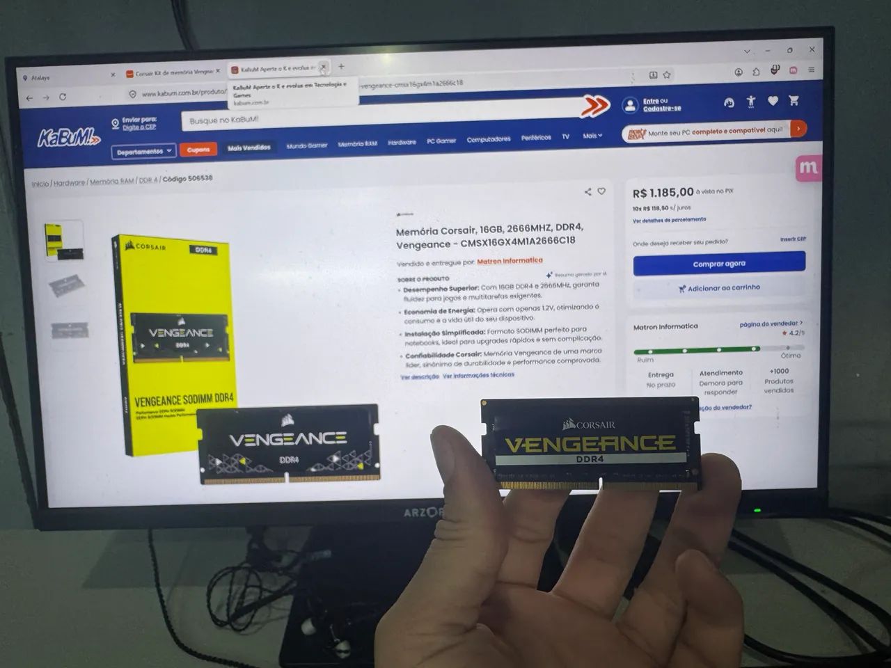 Memória Vengeance 16GB ddr4 notebook - Foto 3