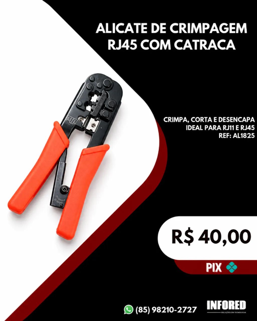 Alicates de Crimpagem RJ45 - Foto 4