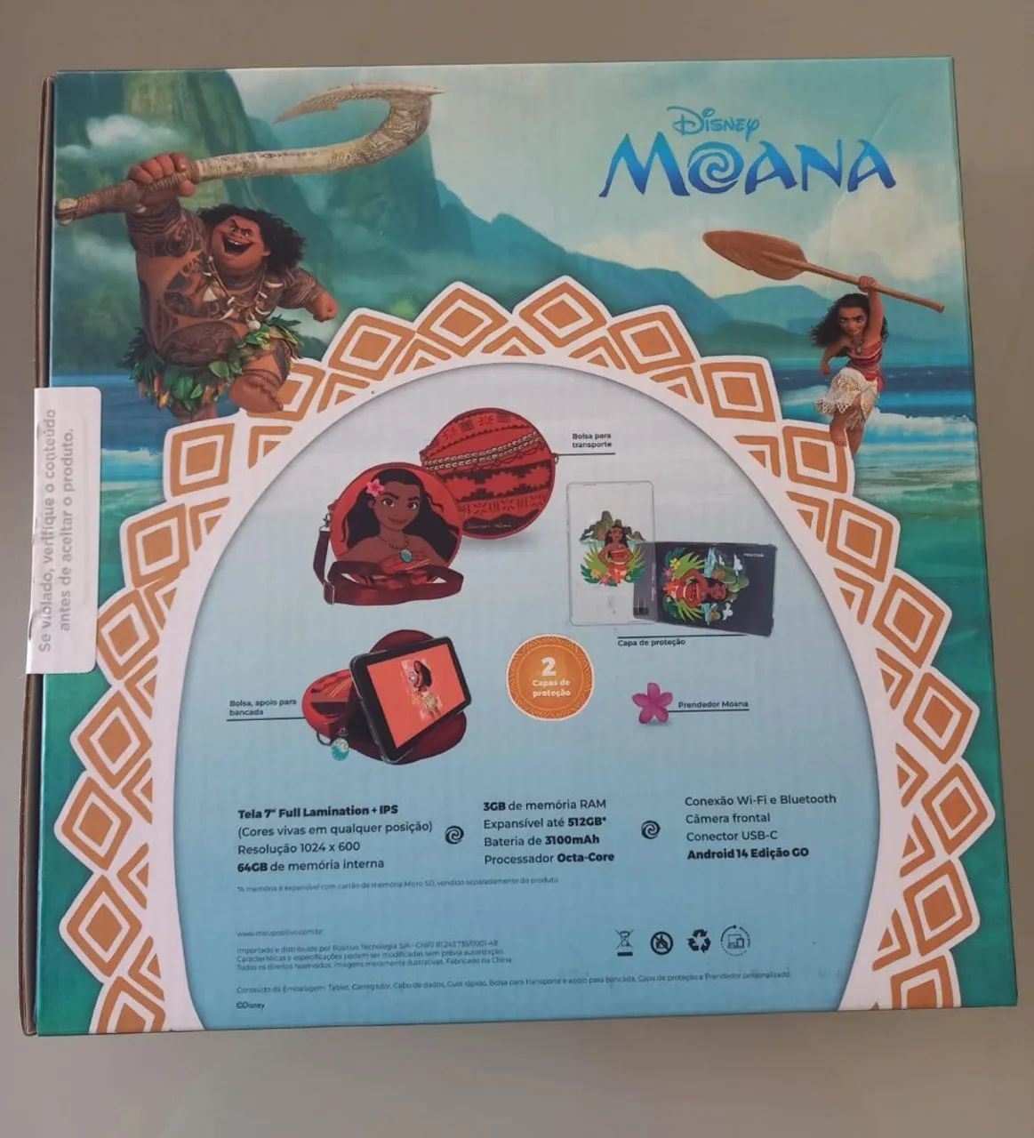TABLET POSITIVO 7" LACRADO INFANTIL MOANA E MINIOS - Foto 5