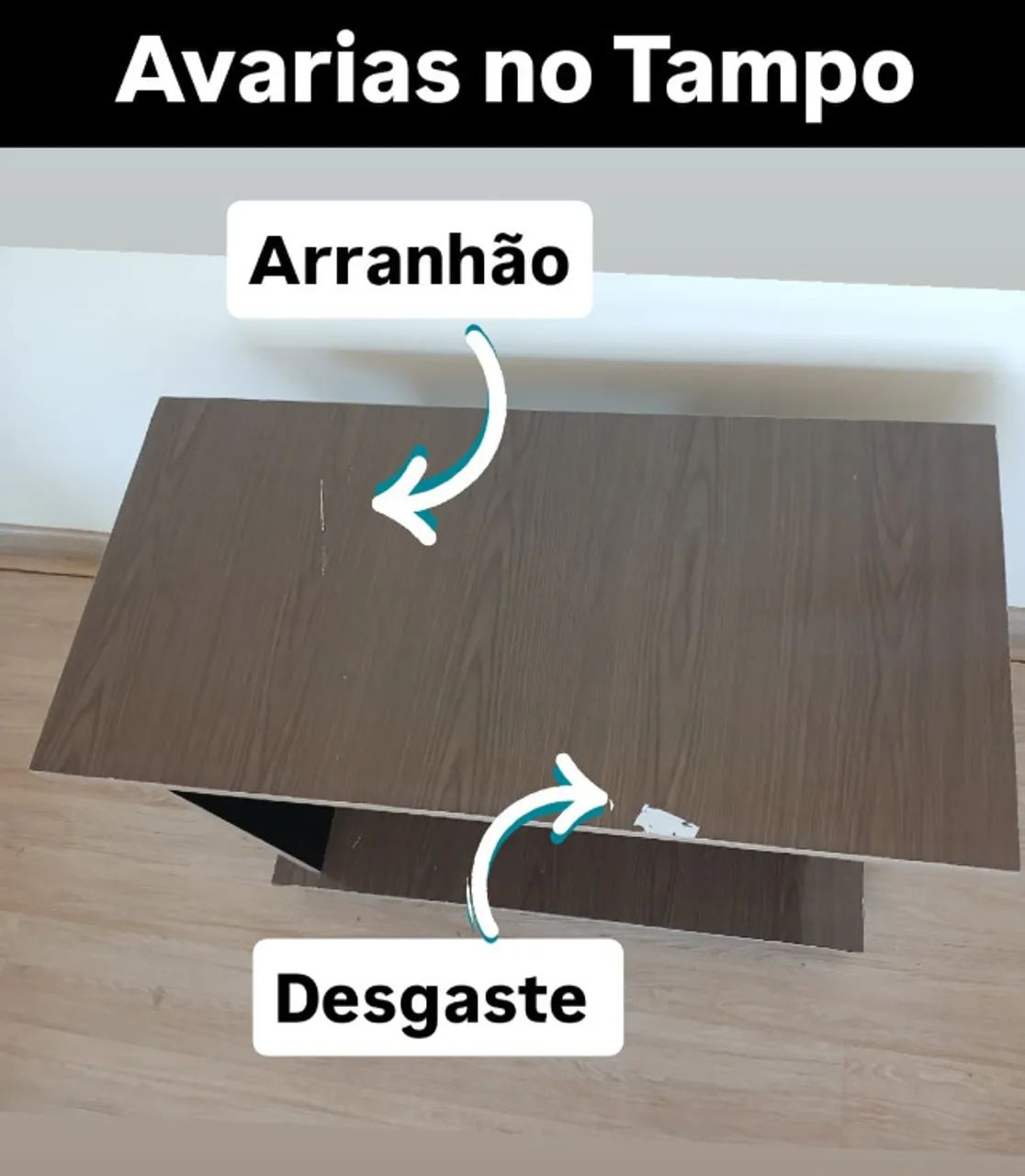 Mesa de Centro/Canto Moderna com Rodinhas - 81 cm - Foto 3