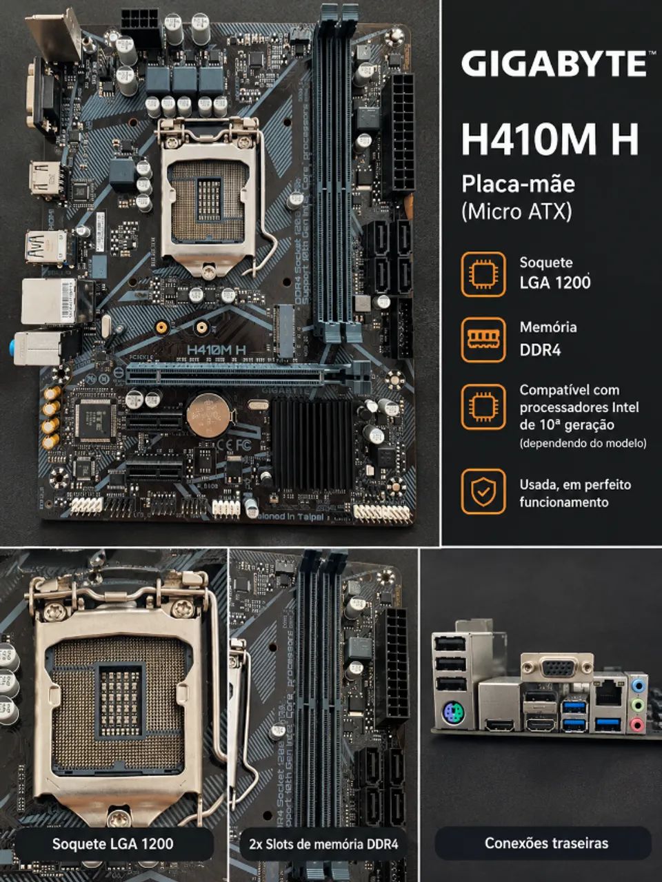 Placa-mãe Gigabyte H410M H 