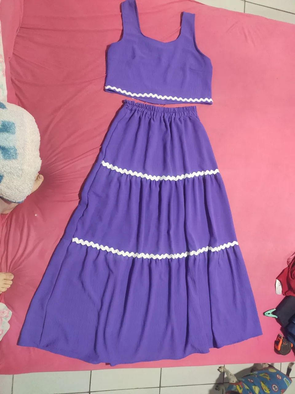 Conjunto Saia e cropped 