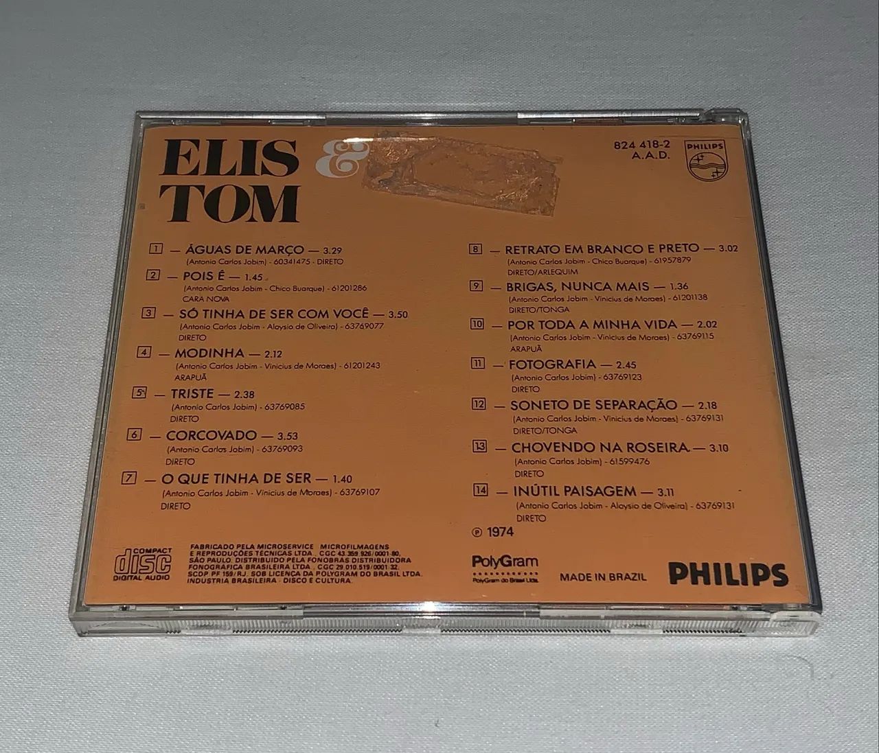 cd Elis e Tom ótimo estado raridade Excelente Estado - Foto 4