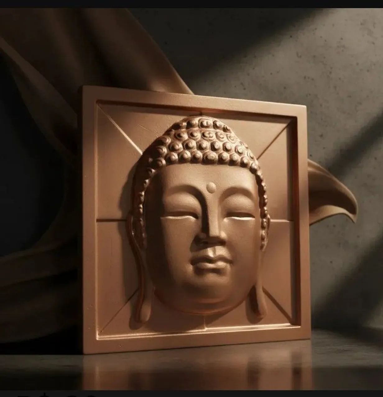 PLACA GESSO COM ROSTO DE BUDA  - Foto 2