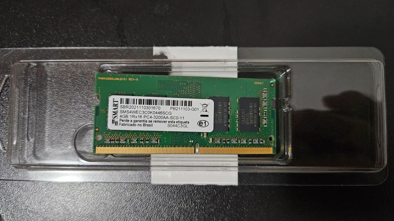 Memória RAM 4GB DDR4 3200MHz p/ Notebook 