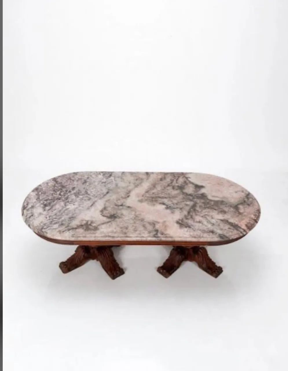 Mesa de centro em mármore e madeira - Foto 3