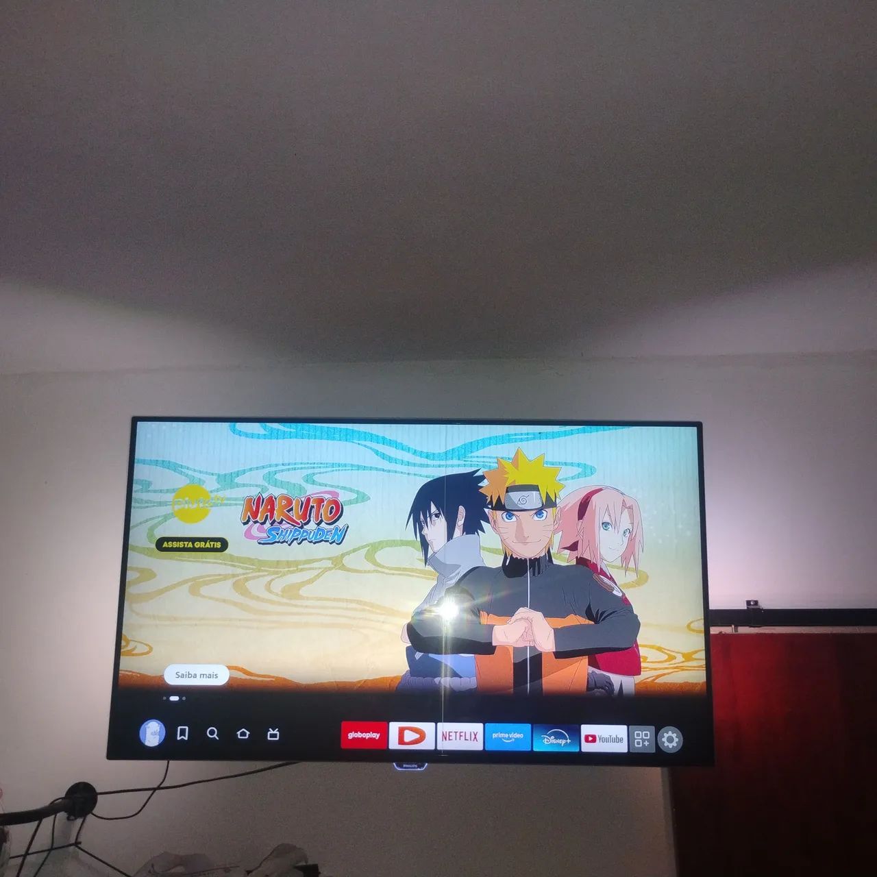 Tv Android Philips 55pug7100 amblait defeito tela risco - Foto 3